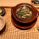 伯雲 - 蝦夷鮑と秋田の芹の小鍋仕立て