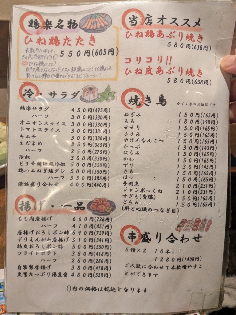 炭火 焼鳥 鶏 楽