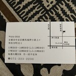 洋食 おがた - ショップカード　裏