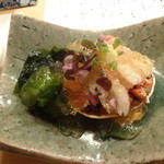 六本木 酒饗 ほたる - セコ蟹の土佐酢ジュレ掛け