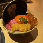 六本木 大皿焼肉 老中 - 〆老中雲丹いくら丼