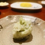 日本橋 蕎ノ字 - ⑪ 蕎麦（赤城産）掻き、本山葵