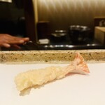 日本橋 蕎ノ字 - ③ 巻海老（ミデアムレア）