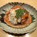 鮨 大地 - 松葉蟹と餅米の蒸物