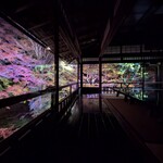 らぁ麺 とうひち - 18時過ぎライトアップ。