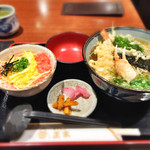 正家 - 季節の天ぷら蕎麦のセット