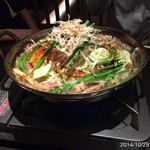 町屋やきにく密陽家 - 2014.10.29(水)19時　肉の日の29の会(^^♪　もつ鍋