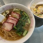 牡丹園 - チャーシューメン＋ミニチャーハンセット（1,050円）