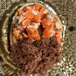 鮨よし - 石川富山では香箱｡内子外子が素晴らしい｡今まで食べていたセイコガニは何だったのだろうと思わせるレベル