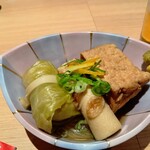 炭火と串焼きと肴 原価酒場 イロ鶏ドリ - おでん５種おすすめ盛り