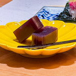 SUSHI BANYA KAI - フルーツのアレルギーがある人には羊羹