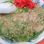 元祖長浜屋 - 胡麻＆洋胡椒＆紅生姜を投入です。