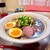 食堂七彩 - 料理写真:パクチーやらなんやらのっけてますが何ラーメンが分かりません(´∀｀*) 多分、特製喜多方ラーメンかなぁ　にしてなスープが濃いような…