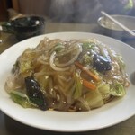 博龍 - カタヤキソバ　800円　カラシもついてて完璧