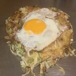 長田タンク筋 - かす焼　月見トッピング　ソース等塗る前