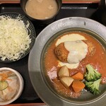 とんかつ&ハンバーグ たくとみ - チーズトマトハンバーグ