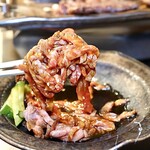 飛騨焼肉ホルモンぼたん - 飛騨牛レアステーキユッケ