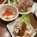 てけてけ 豊洲IHIビル店 - 豆腐サラダ、明太子チーズ、ポテトサラダ