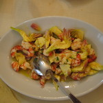 TANIT Hotel Ristorante Museo a Carbonia - カルチョーフィ(carciofi)と海老のサラダ