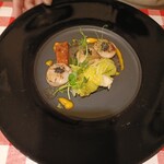 OSTERIA NAKANO - 北海道産帆立のソテー　レモンバターソースキャビア添え