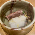 新宿 うしみつ - タンしゃぶを大根おろしと柚子で