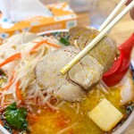 らい久 - みそバター野菜ラーメン 特大(200g)