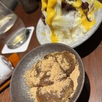 鉄板焼き いわ倉 - カキ氷とわらび餅