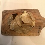 やまぐち - 蝦夷アワビのステーキ 山口県の松茸のリゾット