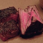 やまぐち - 黒毛和牛熟成フィレ肉の炭焼き