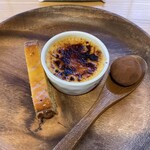 野菜が主役の古民家レストラン 花果菜 - 安納芋いもクレームブリュレ、えごまのタルト、さといもトリュフ。