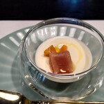 久右衛門邸 - チーズケーキのような先付　生ハムの塩味が効いてます