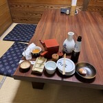 近又 - 4人座敷の個室を独り占め〜。ご馳走様でした♪この後、店主様が少しおしゃべりしてくださった。和んでしまいました。