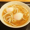 에키멘야 히로시마에키점 - Wたまごうどん (税込)510円 ※拡大 (2025.12.10)