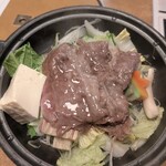 せんざん - 和牛の陶板蒸し２