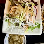 ライオン飯店 - 山盛りのサラダも付いてきます。