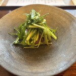 京都和久傳 - お造り　鰆の炭香　黒胡椒ドレッシング