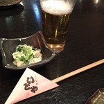 SUSUKINO いとや - お通し、高菜＆かずのこ