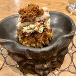 アラルデ - 蟹のオーブン焼き（香箱蟹の内子、外子、身、カニ味噌のせ）