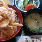 瓦藍洞 - 岬かき揚げ丼600円