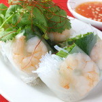 Vietnamese fresh spring rolls (2 rolls)