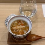 松寿司 - セコガニの餡掛け茶碗蒸し