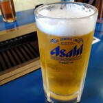 釜山 - アサヒの生ビール。スーパードライ？　何を飲んでも違いは解らんけど酔えれば何でも良い(笑)