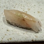 日本料理 「風花」 コンラッド東京 - 「ヤガラ」の昆布〆。初めて食べた魚かも。