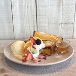 ナチュラルフーズ柳島キッチン - モーニング限定「フレンチトースト」※ドリンク付き（1,320円）