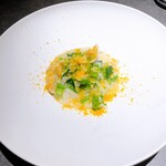 malca - ミル貝と菜の花、カラスミのリゾット