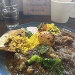 アアベルカレー - 2種あいがけのアップ