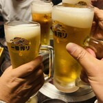肉匠　牛膳 - とりあえずナマ中で乾杯