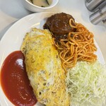 むさしや - オムドライとミニハンバーグ