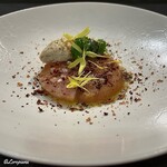 カーサ・デル・チーボ - 真鱈の瞬間燻製とバッカラマンテカート