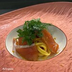カーサ・デル・チーボ - 秋鮭と秋鮭の白子で味わう冷製タリオリーニ